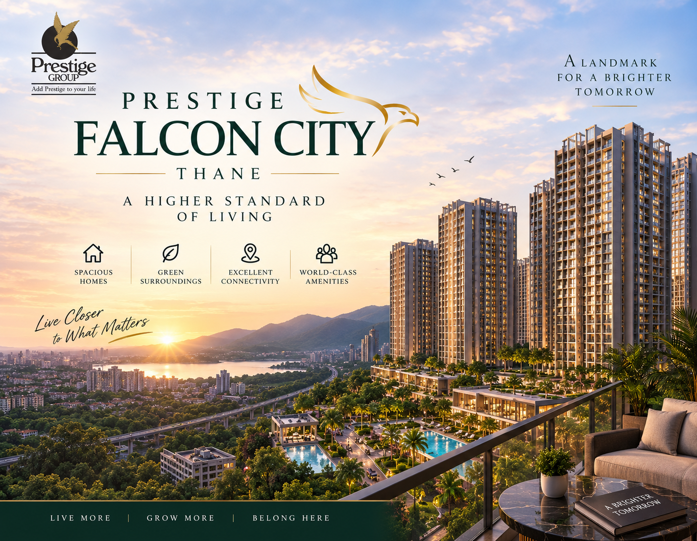 prestige falcon city thane